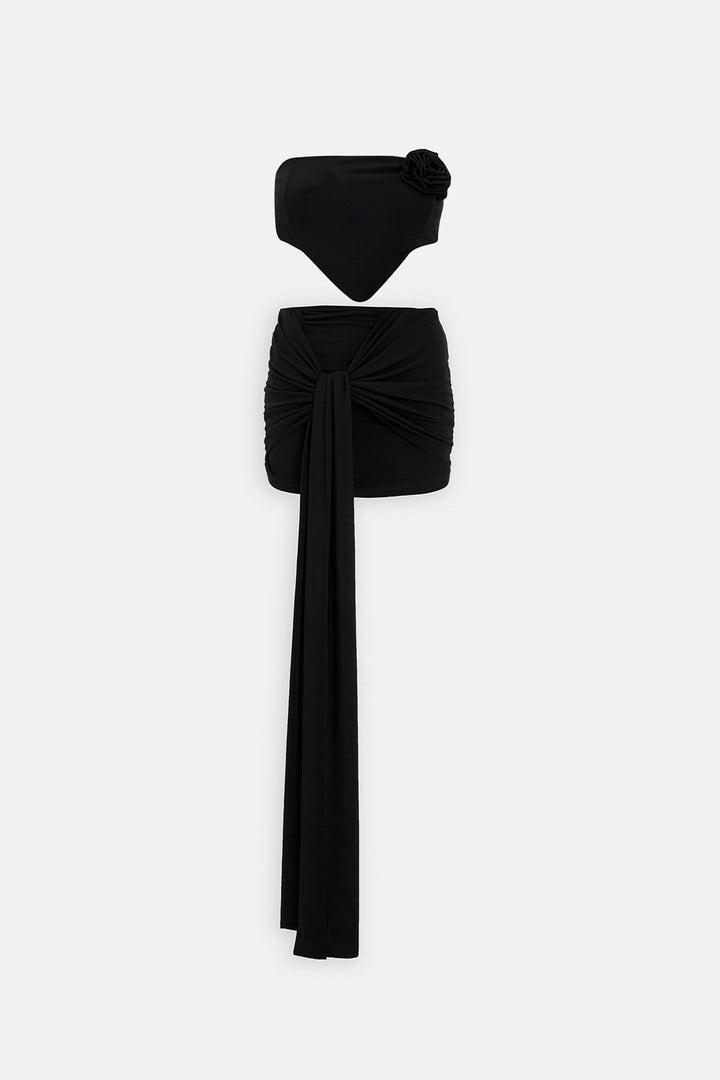 Skirted Suit - Black