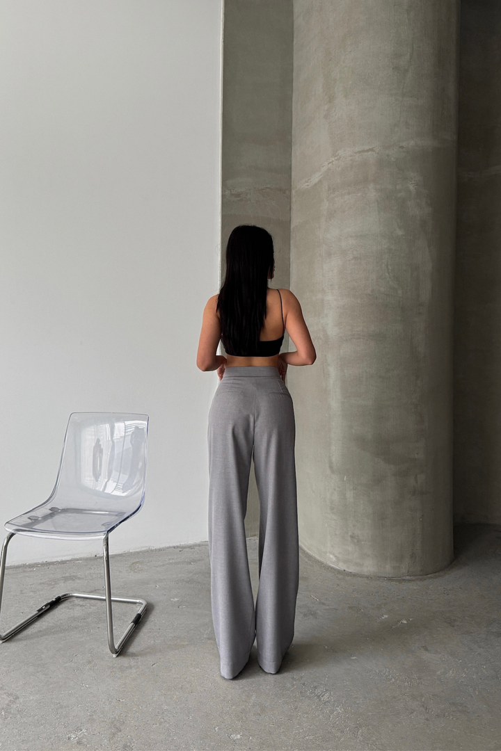 CLOSED WIDE PILE POCKET FLAP DETAILED PANTS