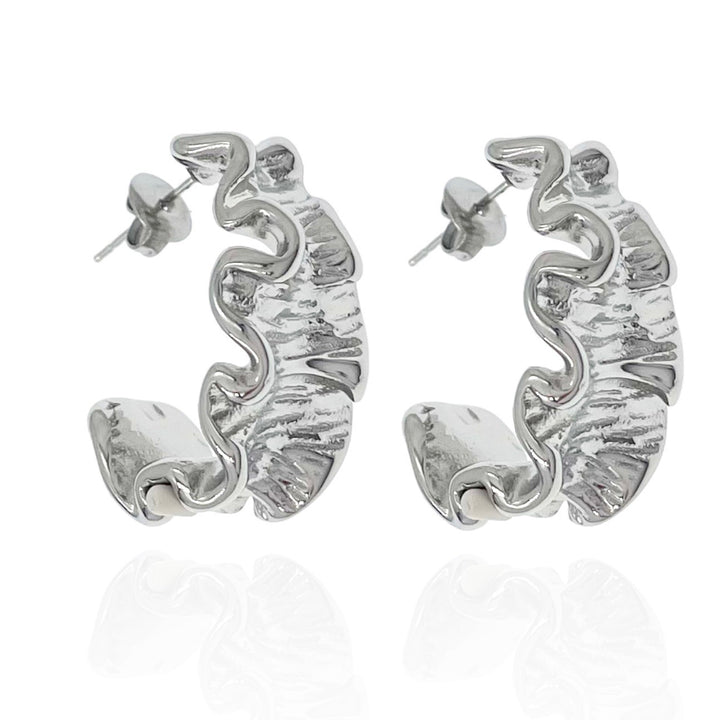 STEEL HOOP EARRINGS, EARRINGS