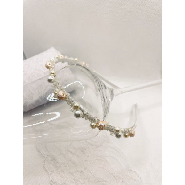 Диадема White and cream pearls-0