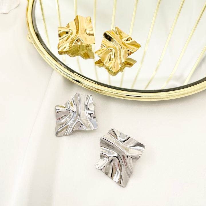 STEEL EARRINGS , EARRINGS