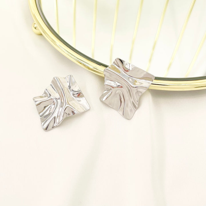 STEEL EARRINGS , EARRINGS