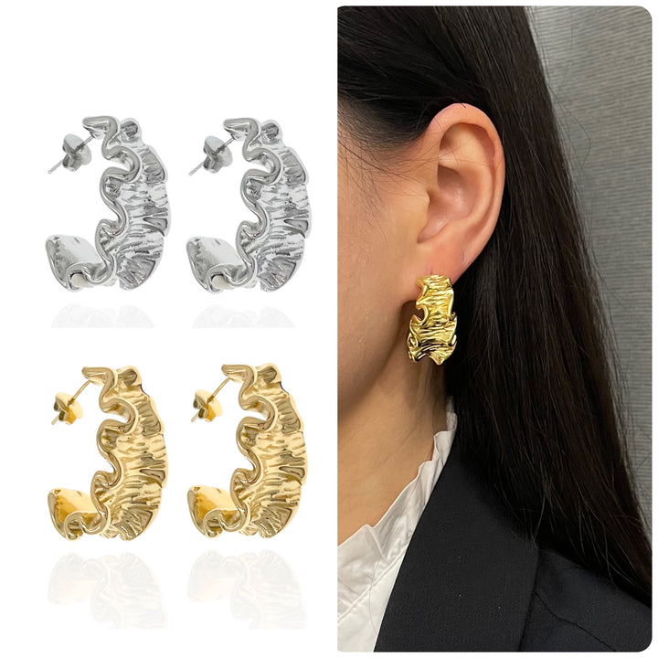 STEEL HOOP EARRINGS, EARRINGS