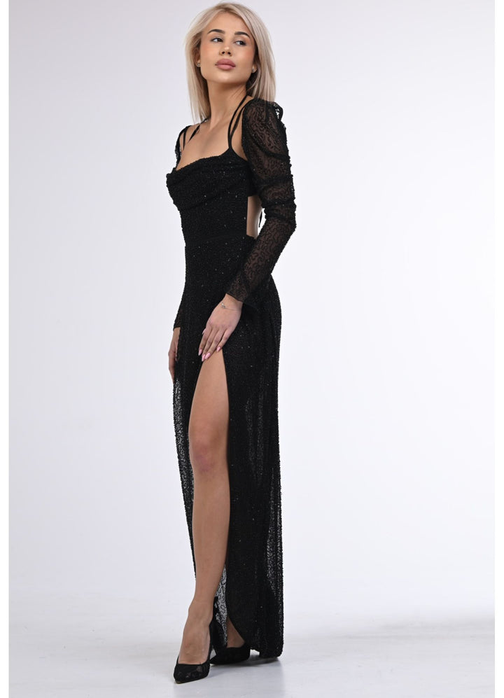 SAN PAOLO long black dress