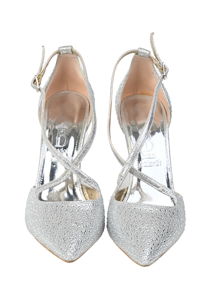 Women's shoes with straps Yoncy silver