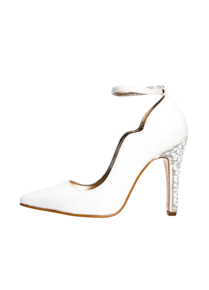 Women's Formal Shoes Yoncy White Pearl
