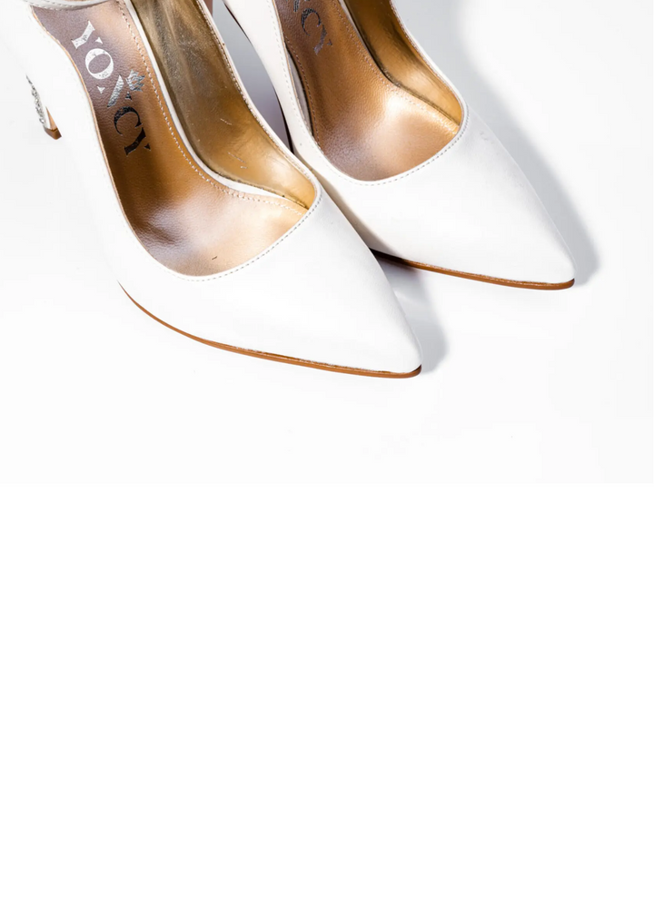Women's Formal Shoes Yoncy White Pearl
