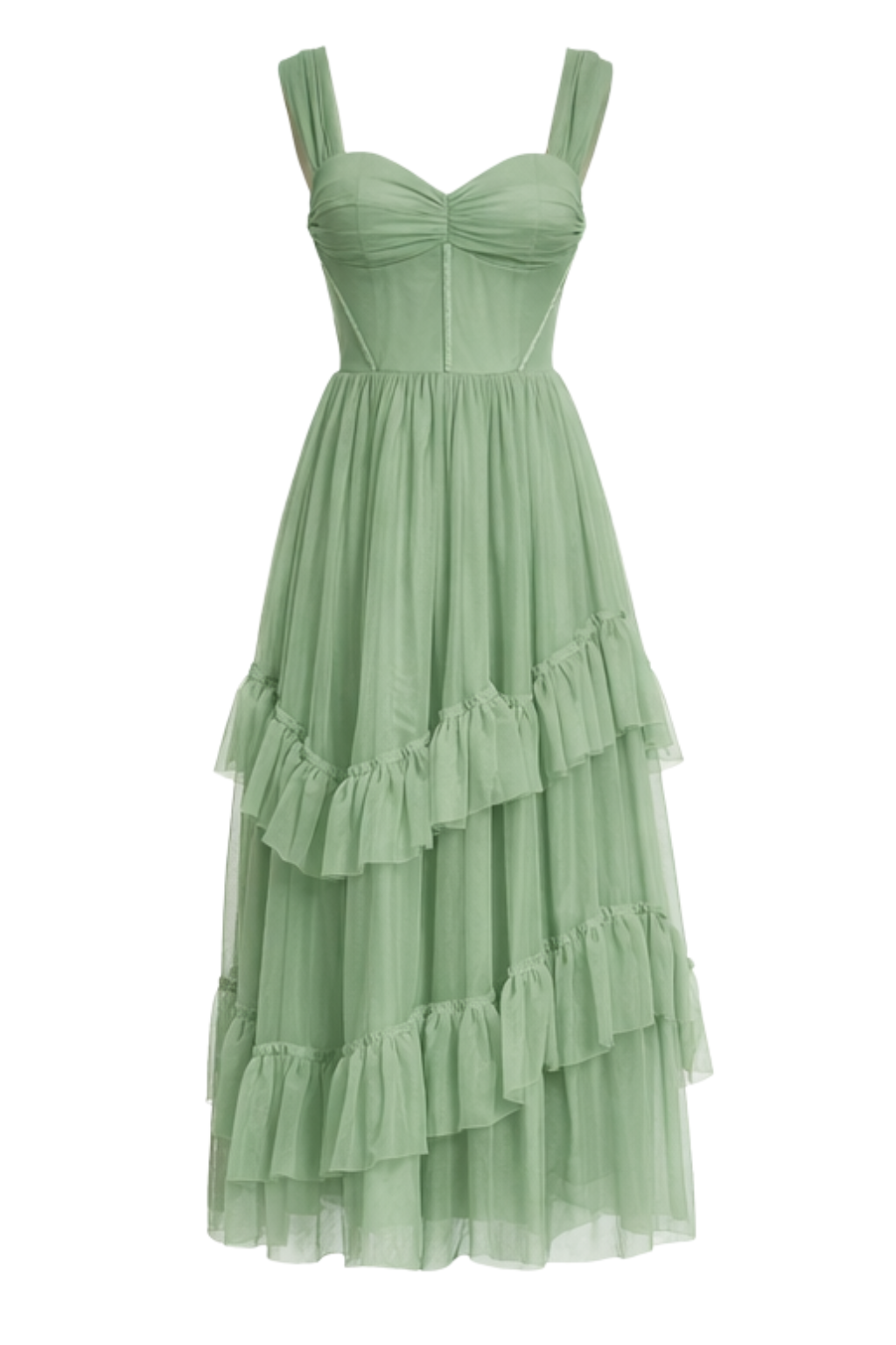 slim fit dress slacks Sage Whisper Ruffle Maxi Dress – yoncystore.com