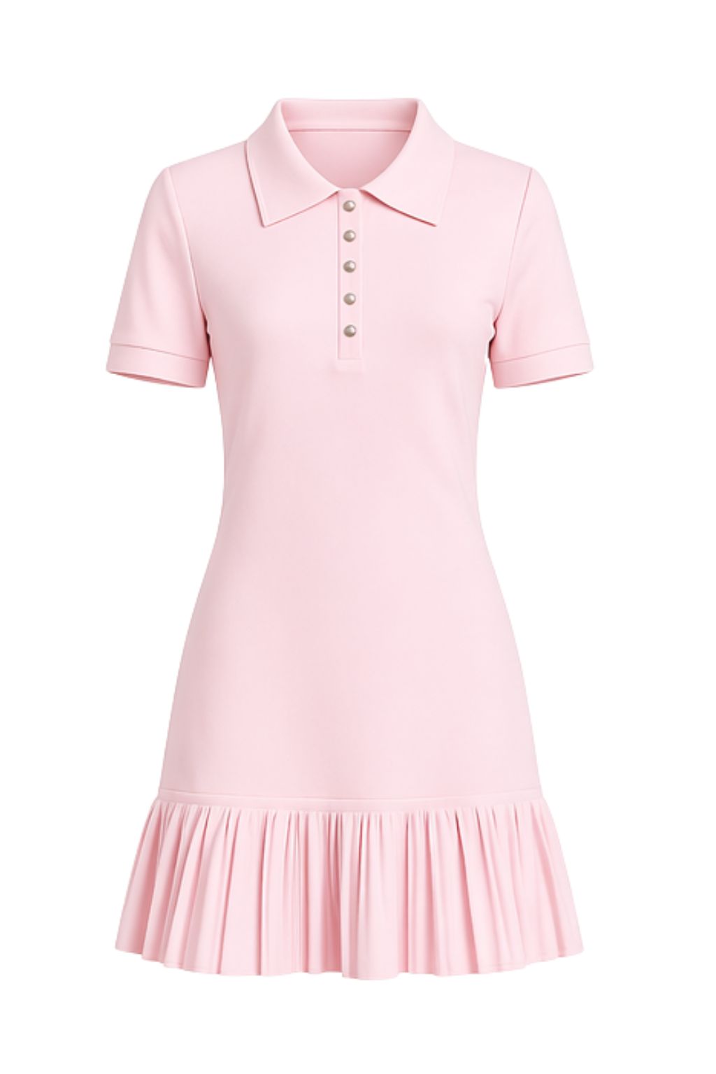 Soft Touch Polo Mini Dress IN BABY PINK – yoncystore.com