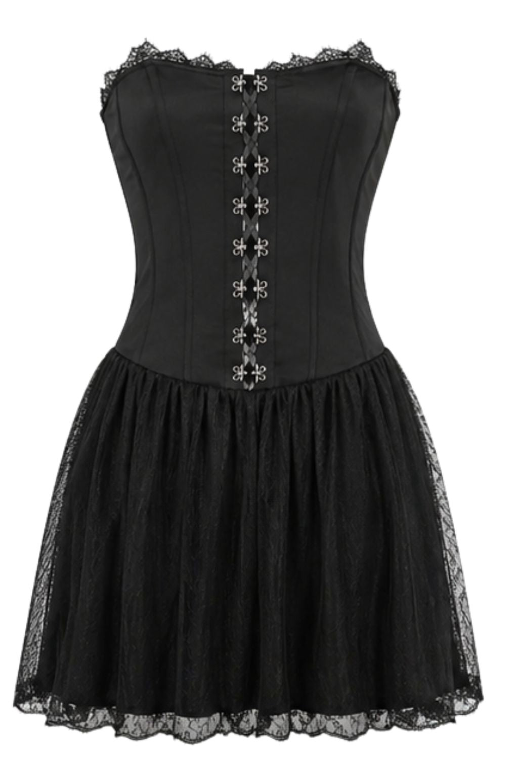 Black Lace Corset Tulle Mini Dress yoncystore.com Black Lace Corset Tulle Mini Dress yoncystore.com