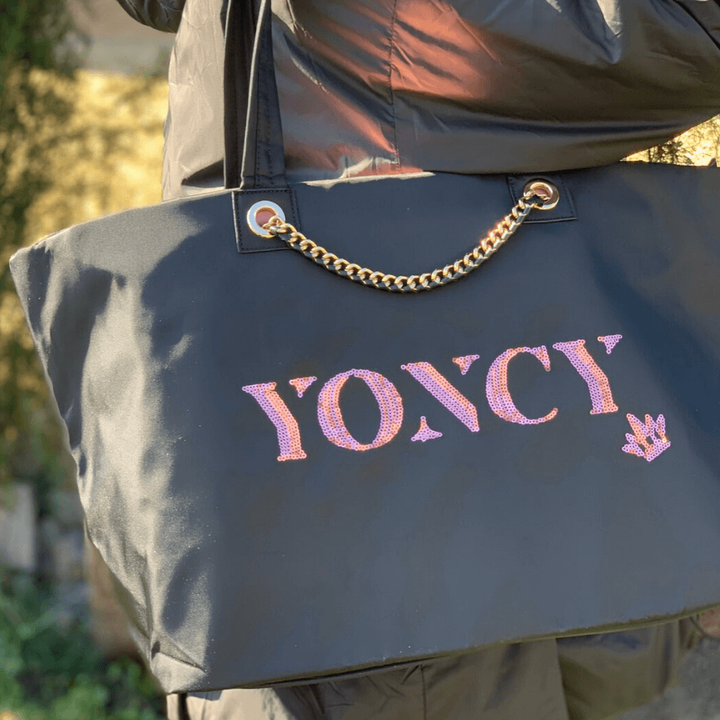 Дамска голяма чанта Yoncy® черна-2