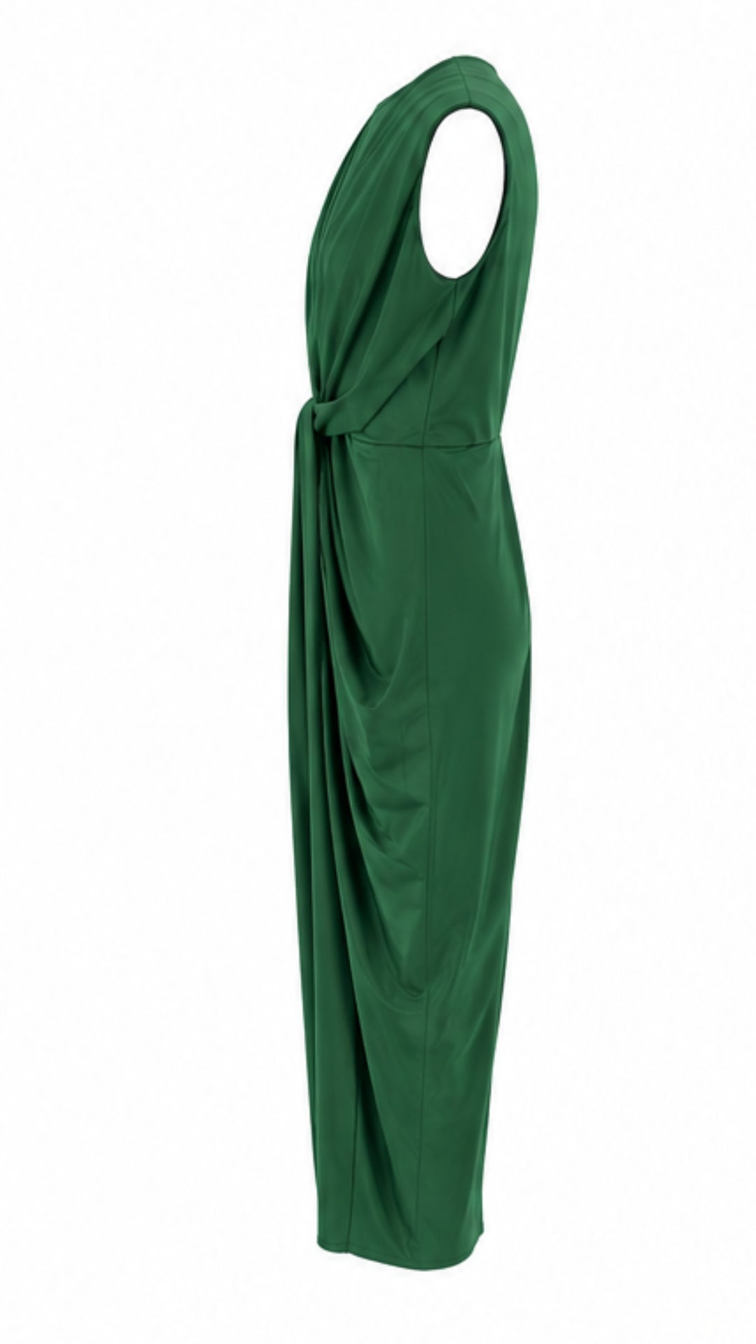 Emerald Muse Draped Maxi Dress