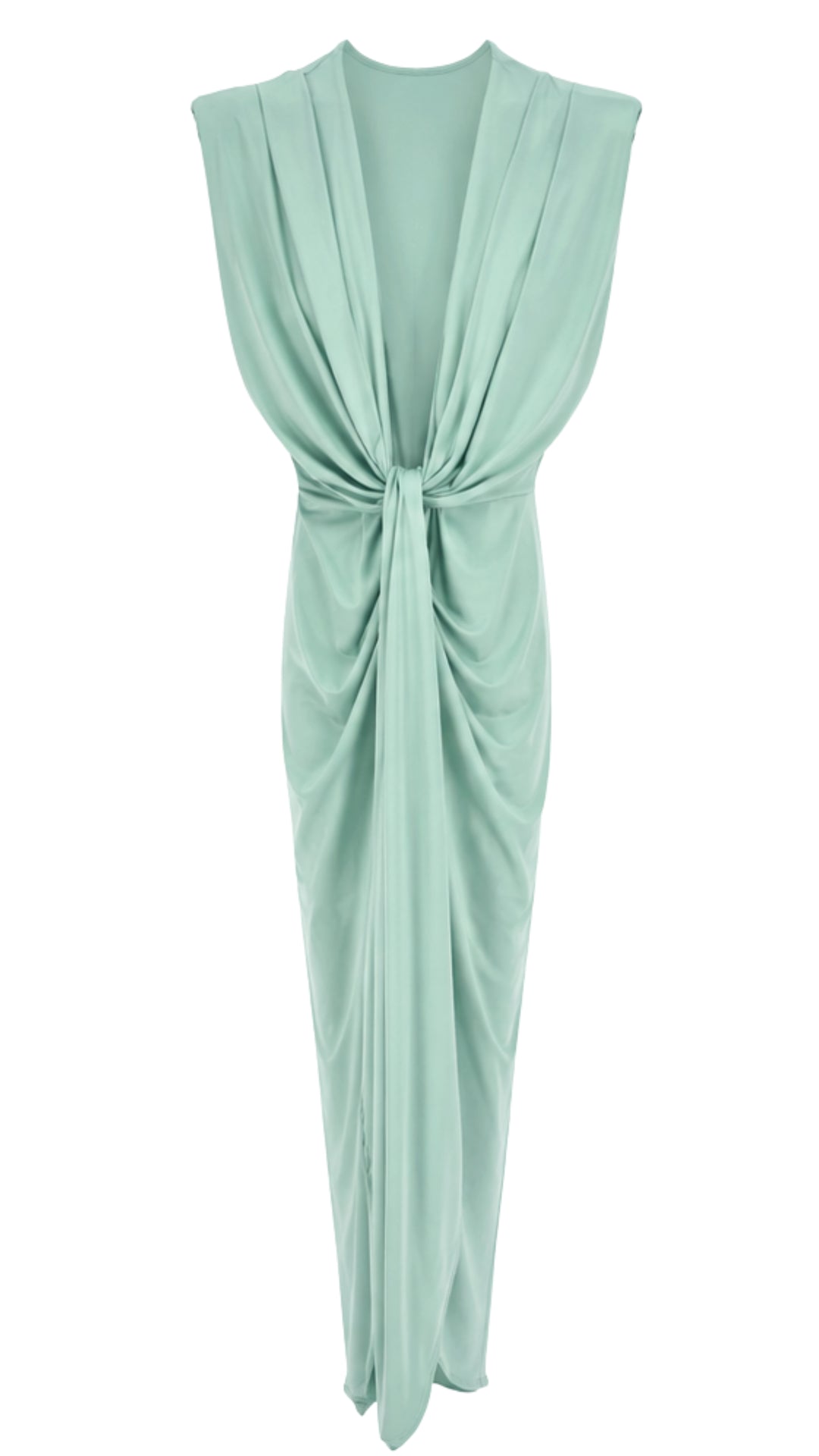 Celeste Mint Draped Maxi Dress