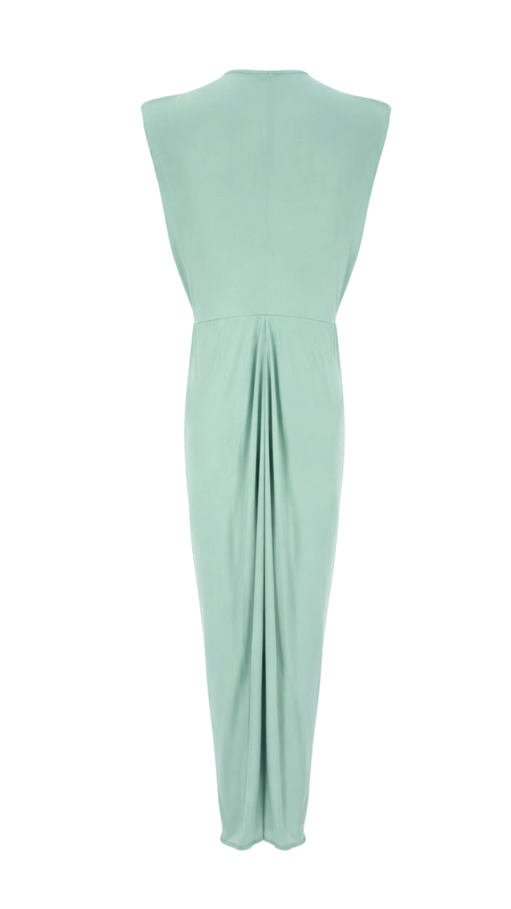 Celeste Mint Draped Maxi Dress