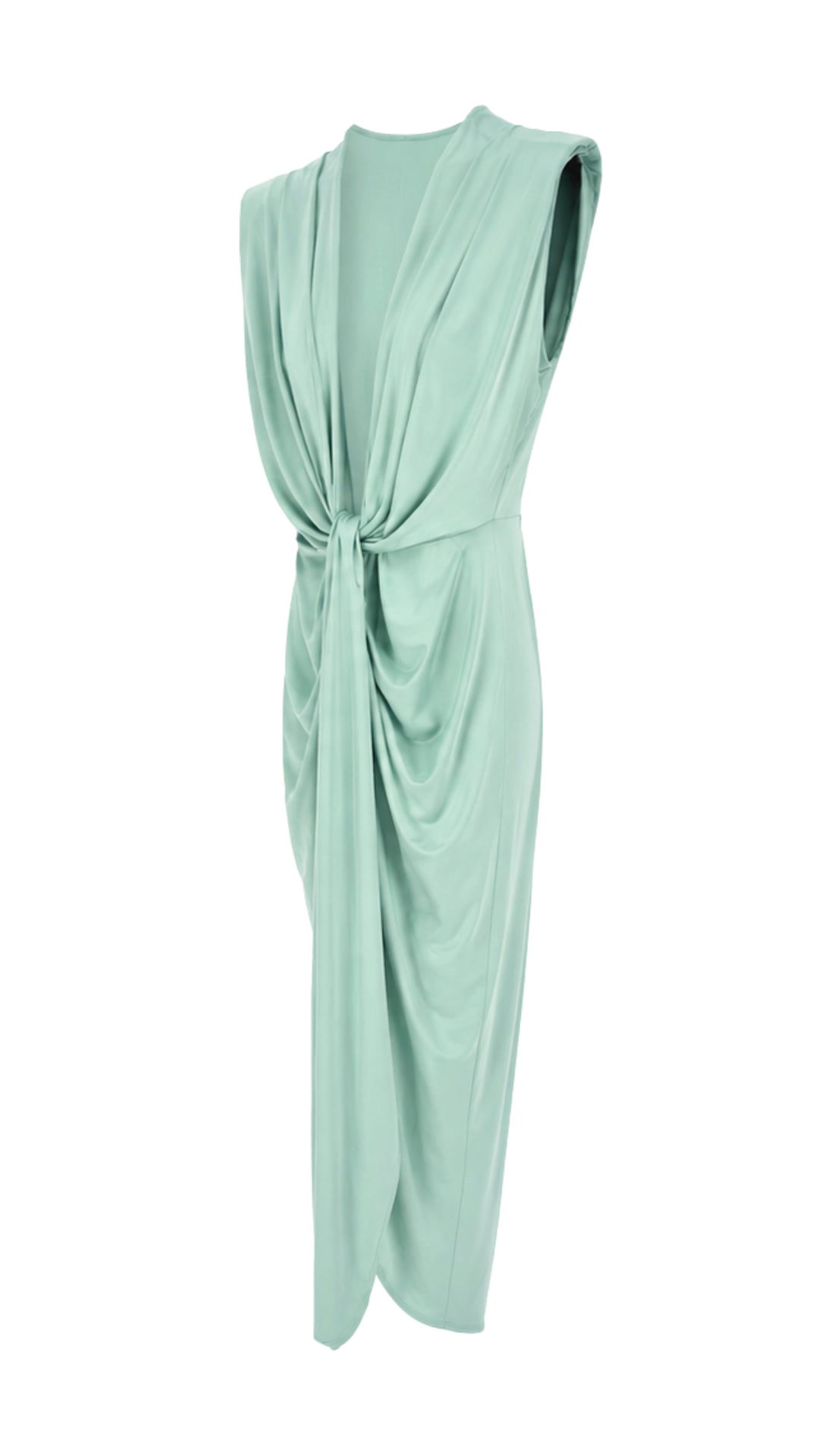 Celeste Mint Draped Maxi Dress