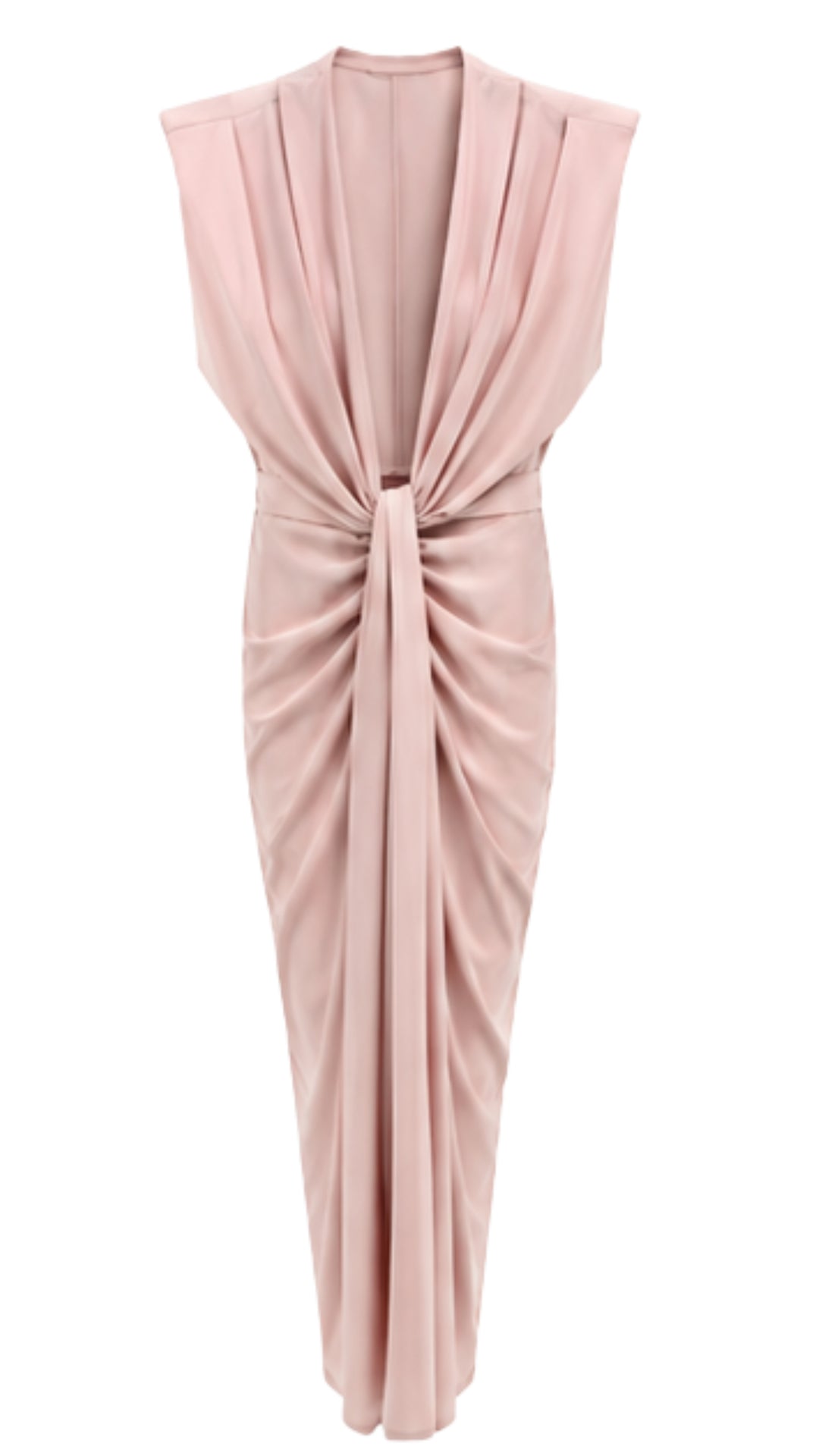 Amélie Blush Pink Draped Maxi Dress