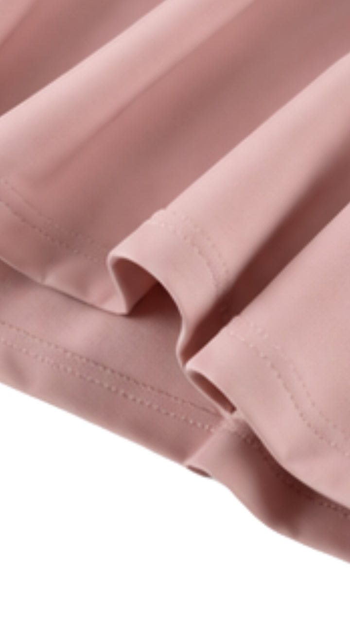 Amélie Blush Pink Draped Maxi Dress