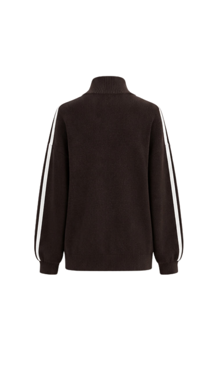 TOKYO Contrast Knit Set – Chocolate