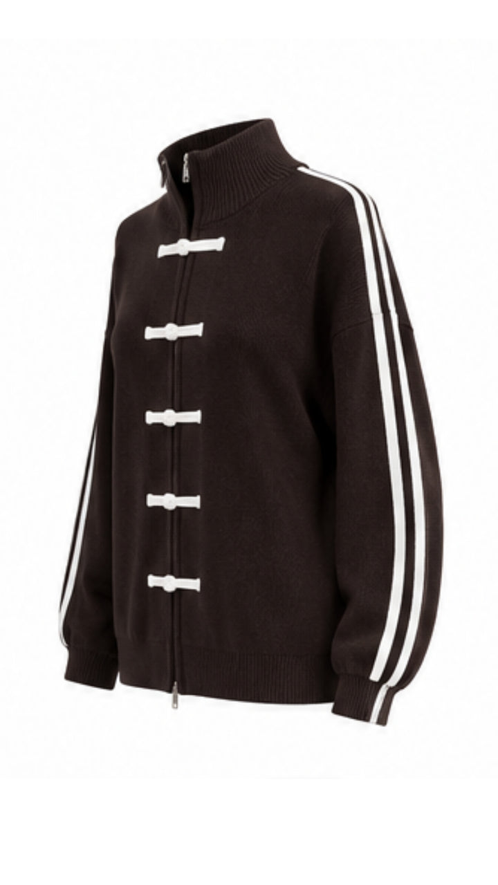 TOKYO Contrast Knit Set – Chocolate