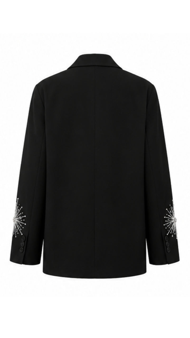 STARDUST Embellished Blazer – Black