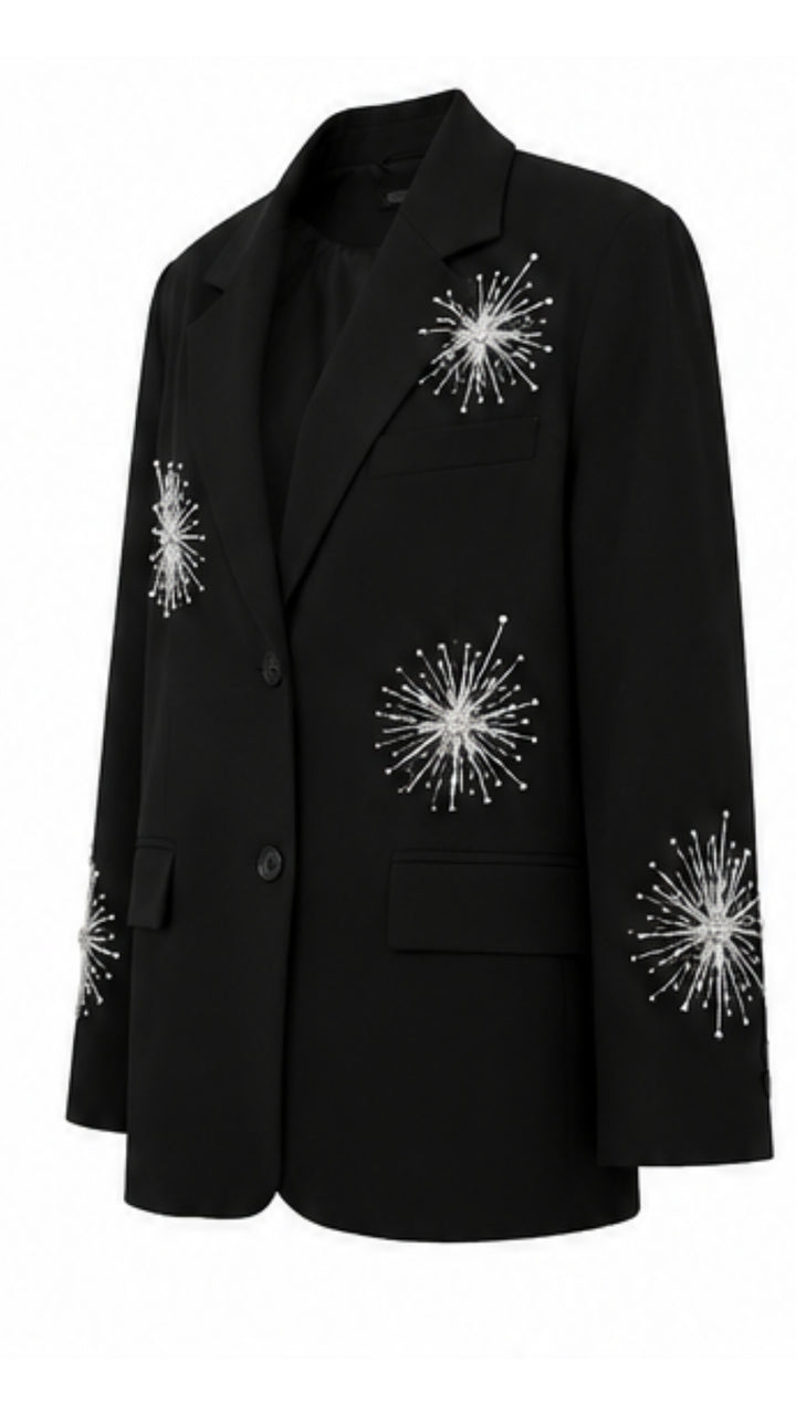 STARDUST Embellished Blazer – Black