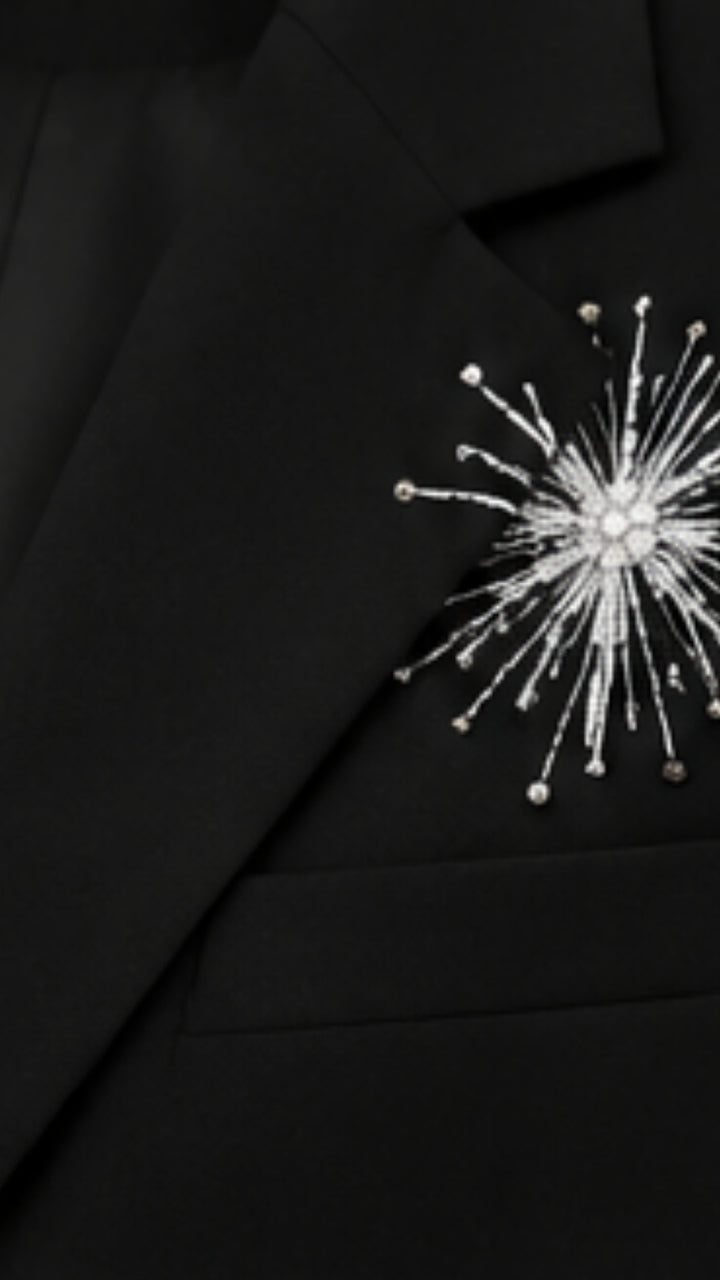 STARDUST Embellished Blazer – Black