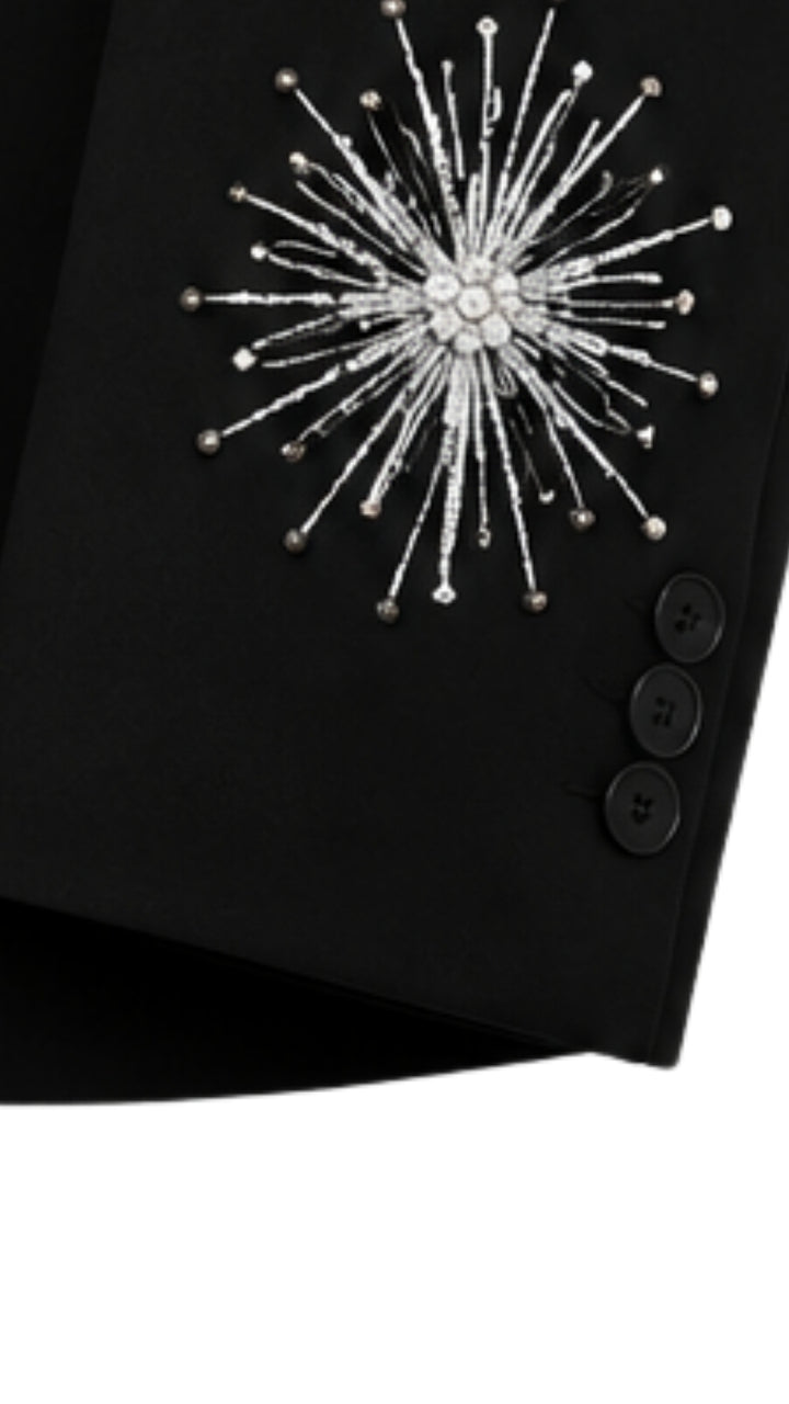 STARDUST Embellished Blazer – Black