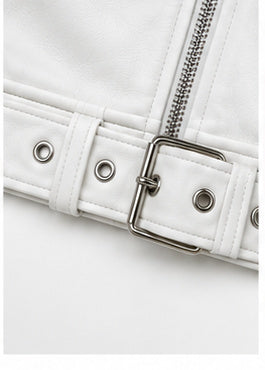 ICON Graffiti Oversized Biker Jacket – White