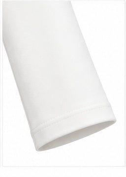 White Ruched Cut-Out Long Sleeve Maxi Dress