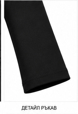 Black Ruched Cut-Out Long Sleeve Maxi Dress