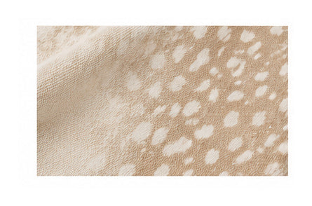 Women’s Beige Animal Print Barrel-Leg Jeans