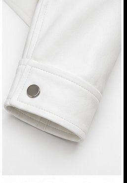 ICON Graffiti Oversized Biker Jacket – White