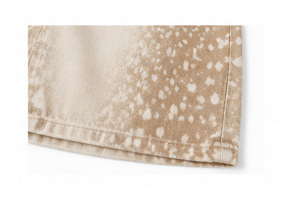 Women’s Beige Animal Print Barrel-Leg Jeans