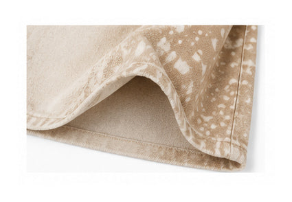 Women’s Beige Animal Print Barrel-Leg Jeans