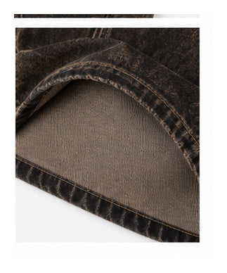 Women’s Vintage Washed Barrel-Leg Cargo Jeans
