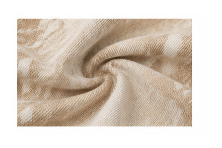 Women’s Beige Animal Print Barrel-Leg Jeans
