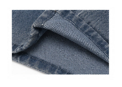 Women’s Oversized Blue Denim Hoodie with Sports Print