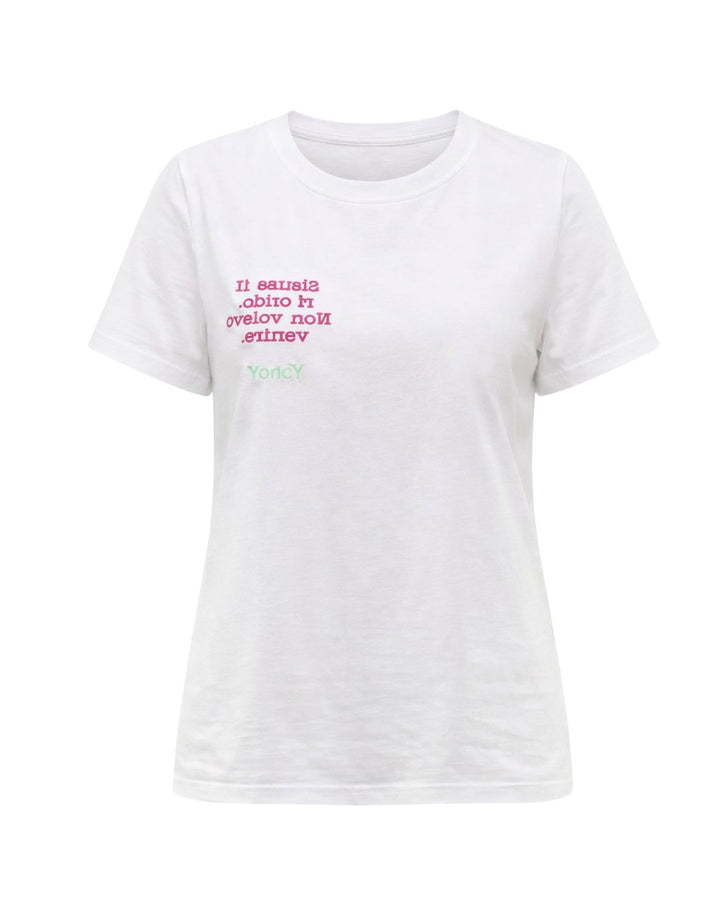 T-shirt "Scusa in ritardo, non volevo venire"
