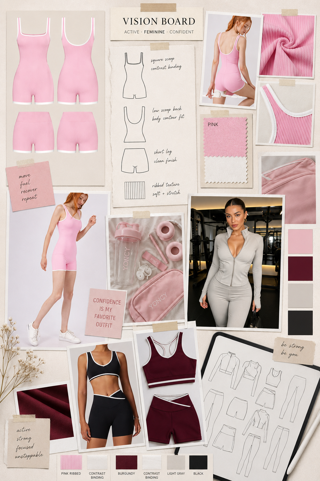 Blush Sculpt One-Piece Active Romper