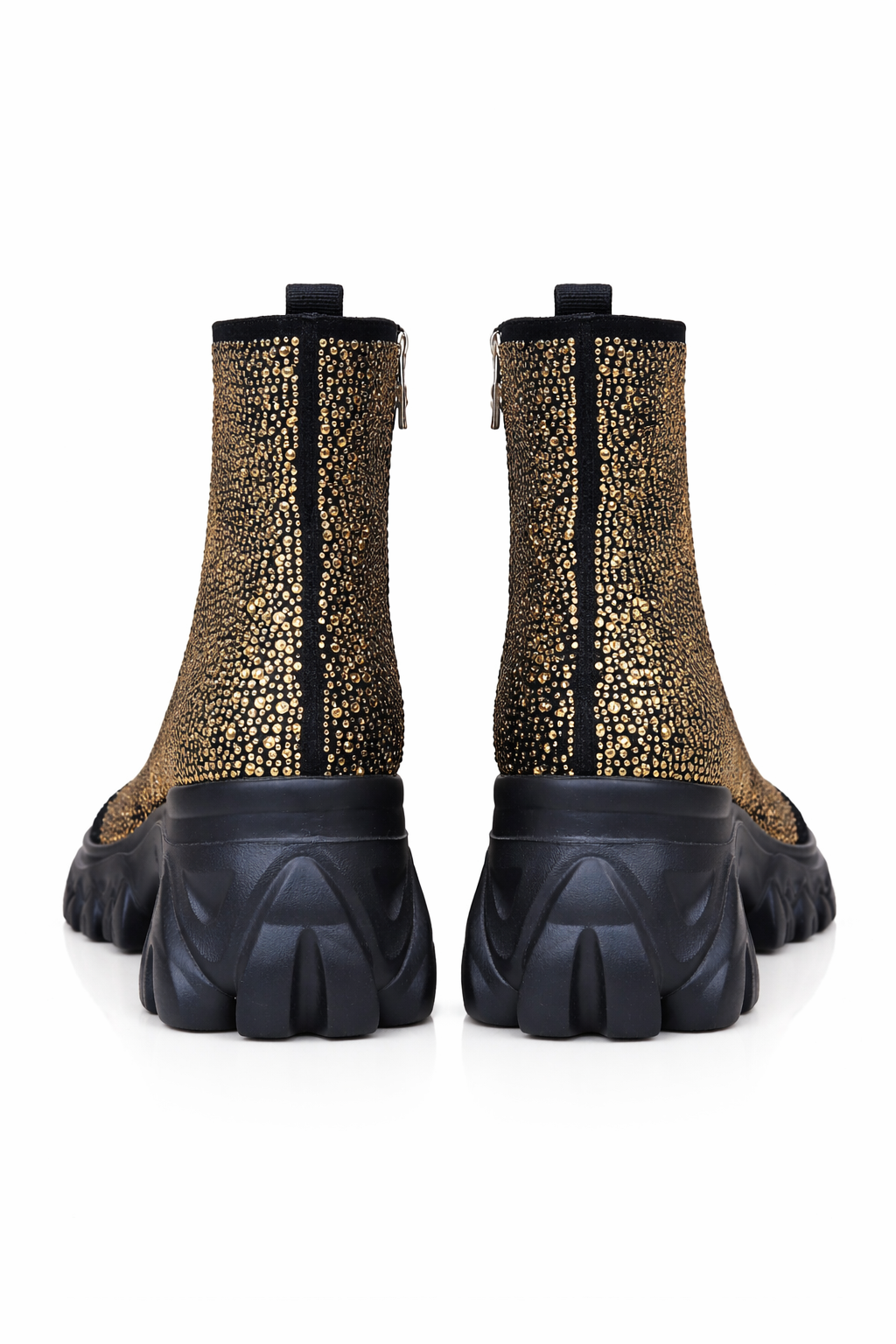 Golden Edge Chunky Ankle Boots