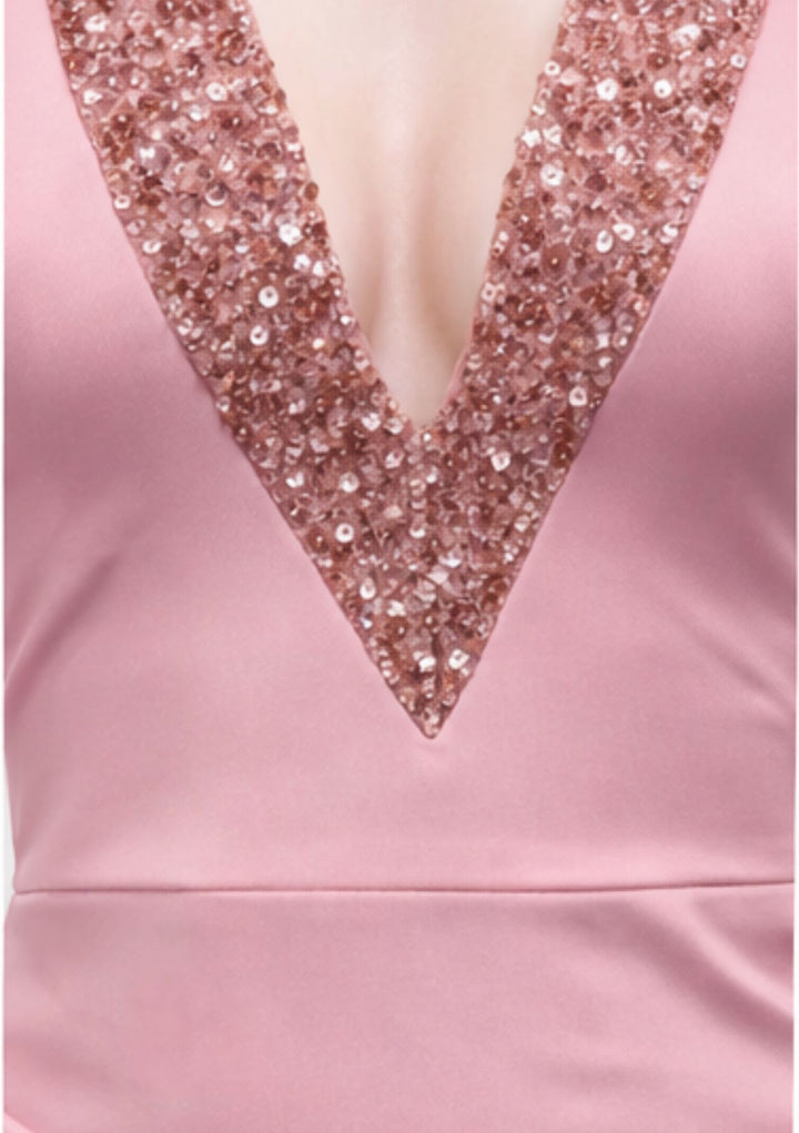 Sunlit Elegance Dress in ROSE