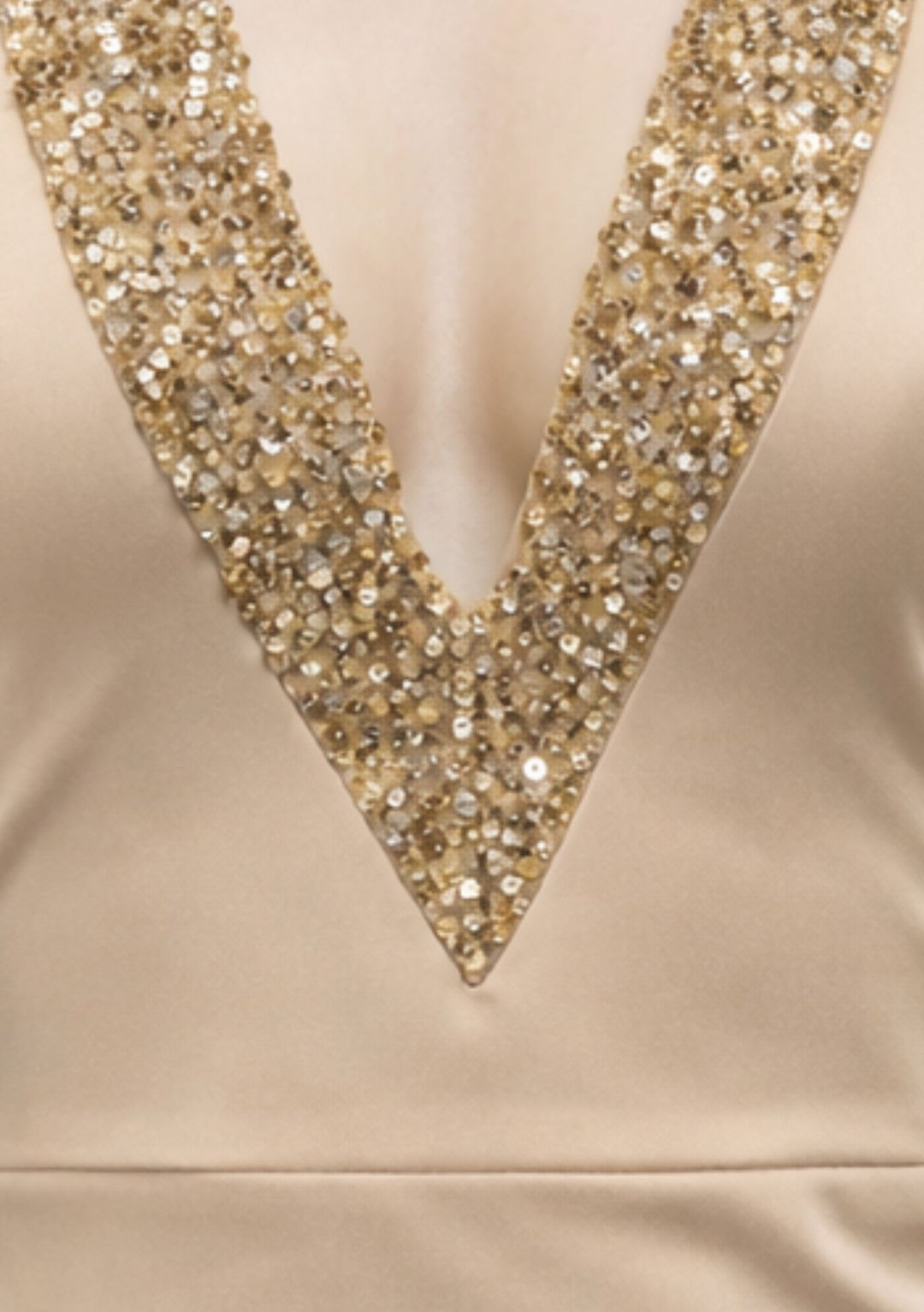 Sunlit Elegance Dress in Beige Gold