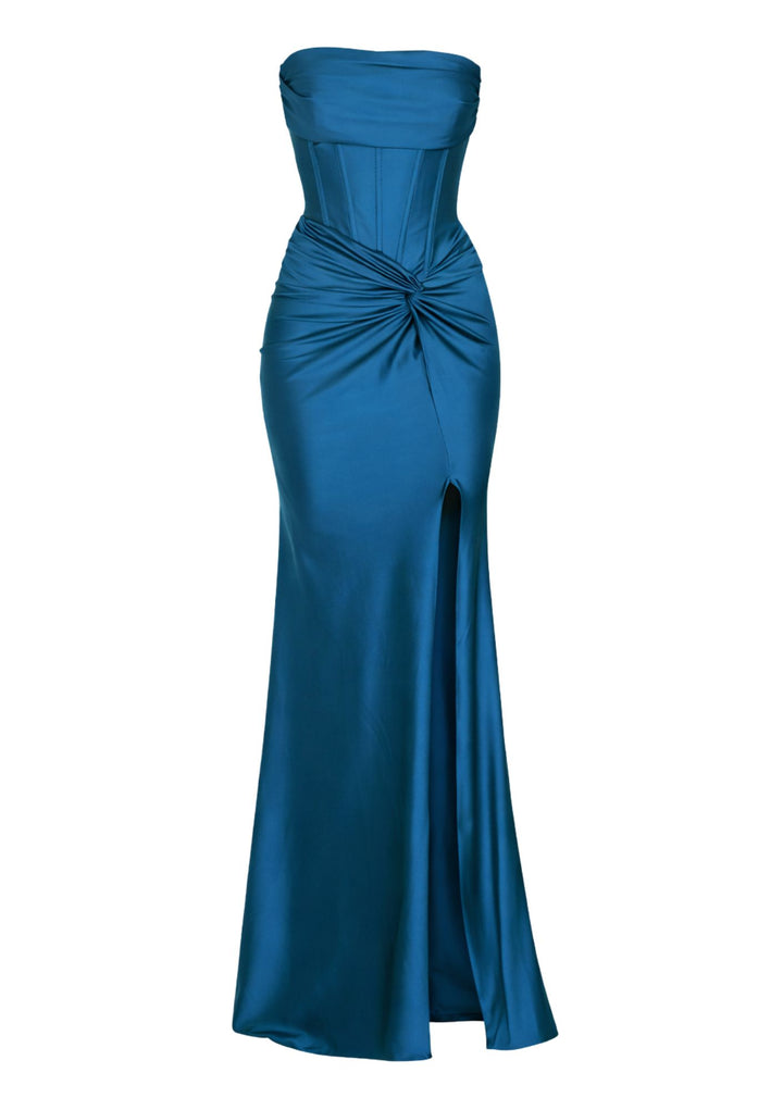 Mocha Sculpt Strapless Maxi Dress