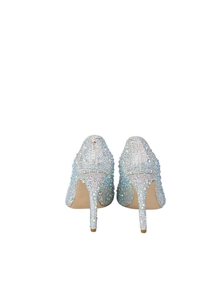 Women's formal shoes Yoncy genuine leather silver