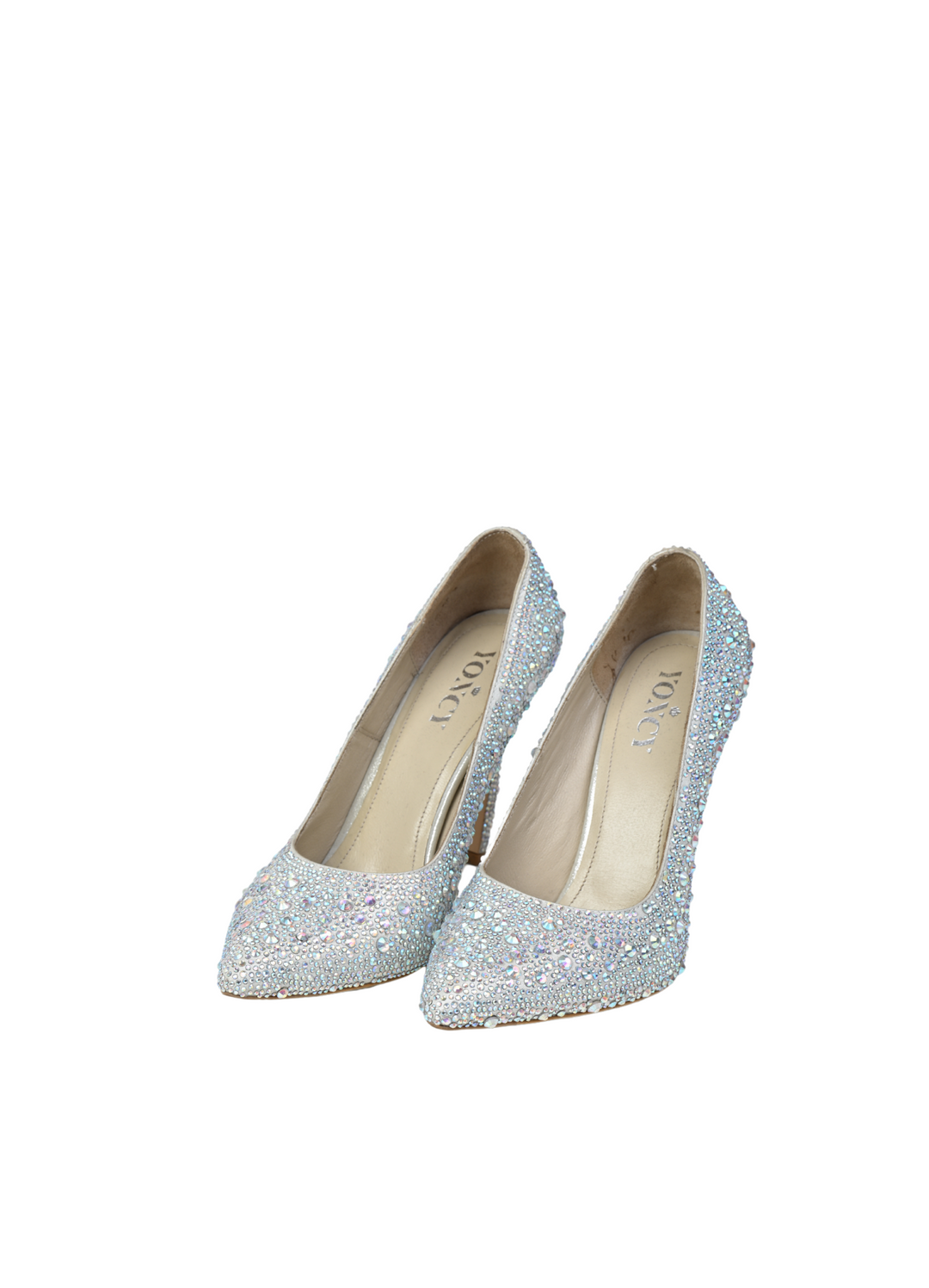 Women's formal shoes Yoncy genuine leather silver