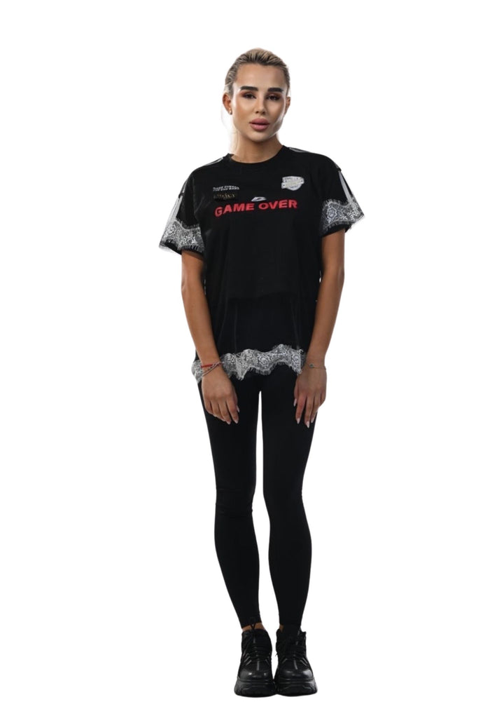 Trendy YONCY T-shirt in BLACK