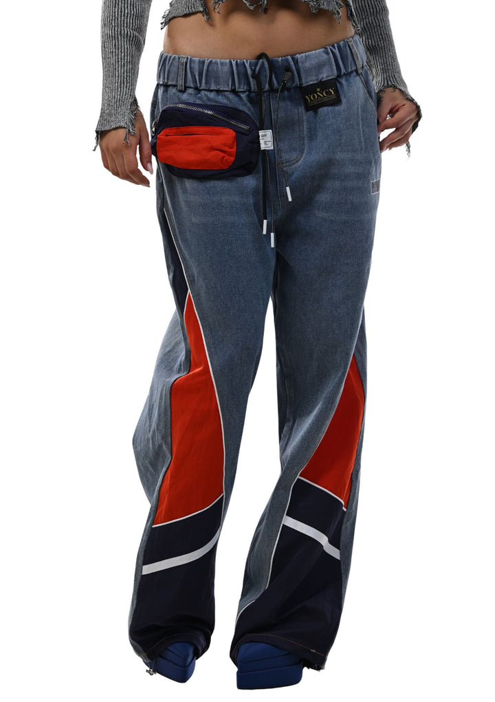 Modern wide-leg flared jeans