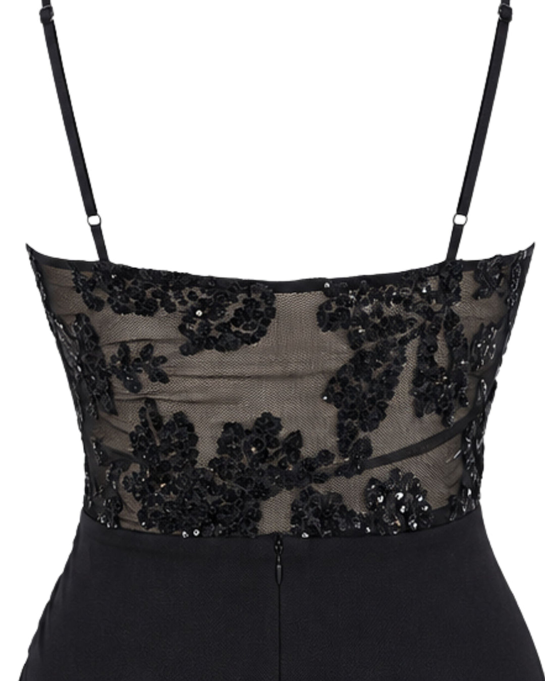 Sequin Mesh Mini Dress – Black