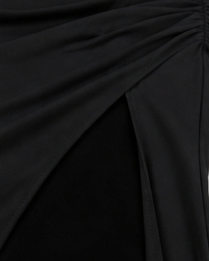 Celestia Embellished Corset Maxi Dress in Black