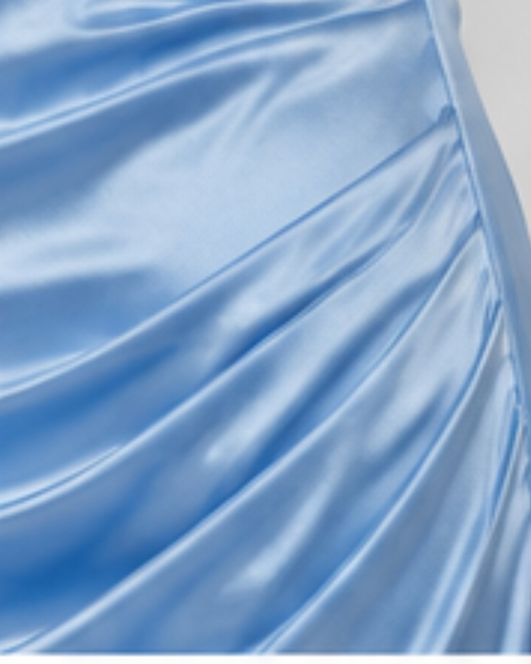 Luna Satin Lace-Up Maxi Dress Sky Blue
